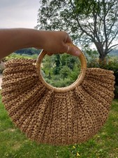 Bast Tasche gehäkelt mit