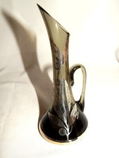 Vase Glas Silver Overlay