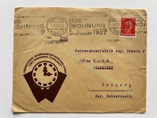 orig. Reklame Briefumschlag 1927 Uhren Stuttgart Otto Wunderle