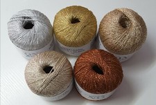 ONline Häkelgarn, Glitzergarn, gold, silber, Glittergarn Gründl, 25g-Knäuel