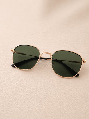 Retro sonnenbrille gold - sonnenbrille, grün