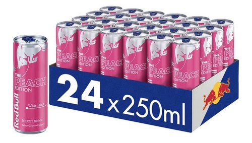 Red bull energy - bull, peach