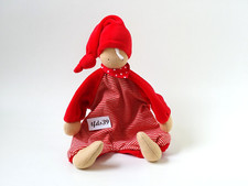 Käthe Kruse Gugguli Wichtel rot weiß Zwerg Puppe Schmusetuch Kuscheltuch (T229)