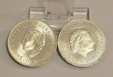 2 x 10 Gulden, 1970, Niederlande, "25. JAHRESTAG - BEFREIUNG -", Gedenkmünzen