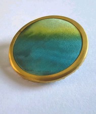 Vintage Brosche Seidenmalerei