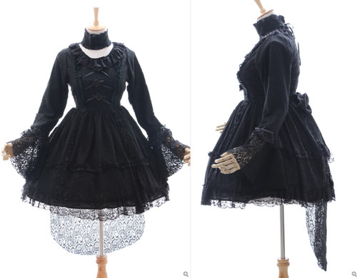 609 schwarz chiffon spitze - jl-609,