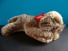 STEIFF "FLOPPY-RAUDI" MIT FAHNE UND SCHILD SEHR GUT ERHALTEN ca. 60 ger JAHRE