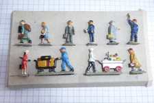 Märklin H0  0201 (404 Ga)  10 Stück Eisenbahn-Figuren, Guß, Reisende 22 mm hoch