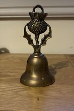 Vintage schottische Messing Altar Glocke mit schottischer Distel Raumreinigung