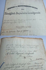 Hypothekenbrief BRÜCKENAU 1848 Lehrer Moser (HOLLSTADT), signiert v. GUMPPENBERG