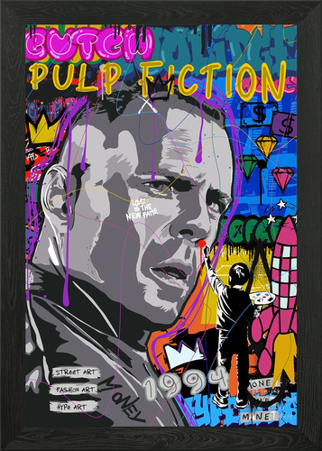 Pop fiction gerahmtes wandbild - pop,