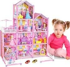 3D-Puppenhaus Mini-Set – Fantasievolles Spielzeug, 4 Zimmer, Rollenspiele