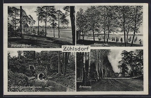 Zühlsdorf dorfansicht - ak, zühlsdorf,