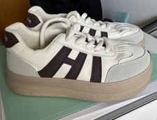 Turnschuhe braun beige grau Größe 35 dicke Sohle Sneaker