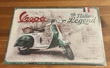Blechschild Motorroller Roller Italien Legend 20x30cm Retro Vintage Vespa