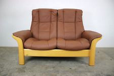 Stressless Buckingham Sofa Echt Leder Braun Zweisitzer Manuelle Funktion Couch