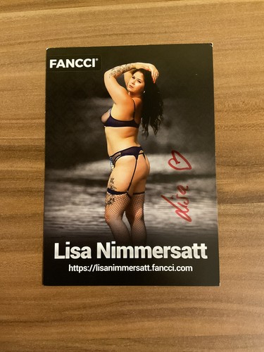 Lisa nimmersatt autogrammkarte - lisa,