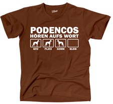 Hundemotiv T-Shirt Hunde PODENCO Podencomotiv Hören aufs Wort Siviwonder