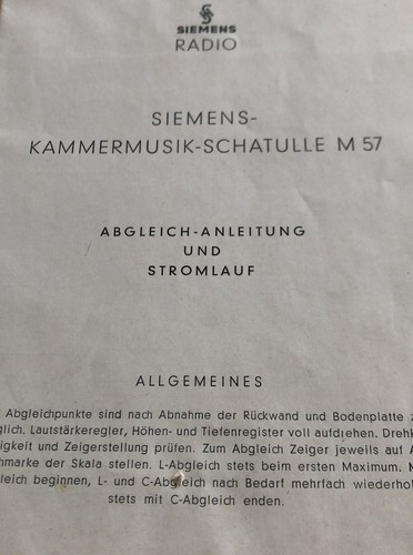 Siemens radio abgleich - siemens,