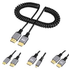 HDMI/MINI HDMI/ Micro HDMI/Coiled Extension Flexible Spiral Cable Male to Male