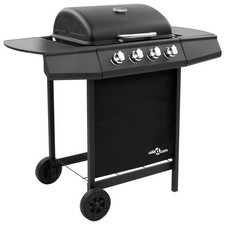 Gasgrill mit 6 Flammen BBQ Gasgrill Grillwagen Balkon Camping Kochen Grill Stahl