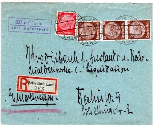 1935 landpost stpl wussow - landpost, stpl.