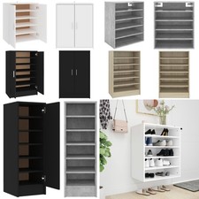 Schuhschrank Schuhregal Schuhablage Schuhständer Schuhkommode Schwarz vidaXL