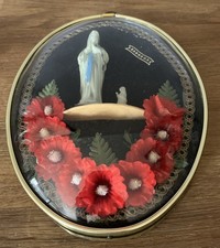  vintage gewölbtes Glasbild-