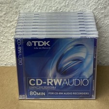 9x TDK CD-RW 80 Minuten Audio