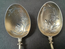 2 Mokkalöffel in 800er Silber