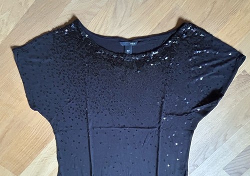 Pailletten shirt schwarz - , pailletten-shirt