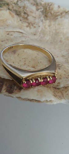 Ring gelbgold mit rosa - gelbgold,