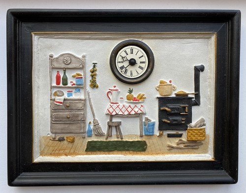 Vintage wandbild mit uhr - mit, –