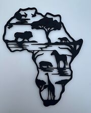 Wanddeko Wall Art Afrika mit Tieren 3D Druck 30x25cm mit Löchern zur Befestigung