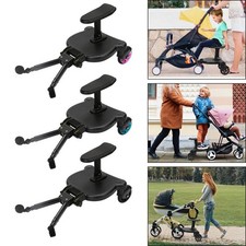Buggy Board für Kinderwagenz mit Sitz 360° Rollbrett Kiddy bis 25KG Trittbrett