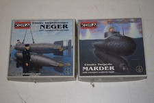 Kora Models 7204 + 7203 Einsitz torpedo Marder + Träger Neger 1:72 NEU mit OVP
