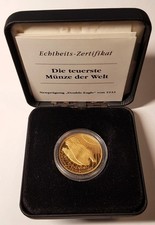 20$US Goldmünze Double Eagle 1933, Copy, 585er, 29mm Ø, 9g, Echheits-Zertifikat