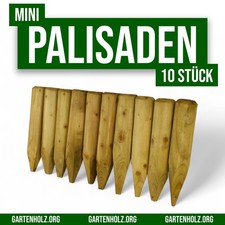 10 Stück Palisade 6 cm ⌀  Minipalisade Rundholz gespitzt Beetumrandung Garten