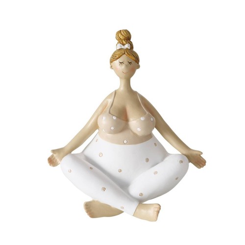 Porzellanfigur yoga frau - porzellanfigur, frau,