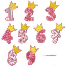 Zahl mit Krone ein Aufnäher