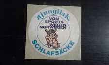 Alter Werbe Aufkleber Ajungilak Schlafsäcke Norwegen