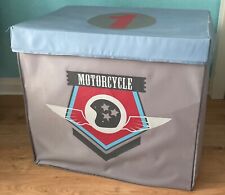 Vertbaudet Truhe Box Kiste Aufbewahrung Korb grau blau Deckel Spielzeug Kinder