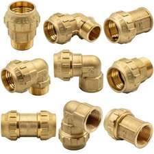 PE Rohr Fittings Messing 32 40 Bogen Kupplung Trinkwasser Klemmverbinder DVGW