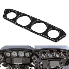 Schwarz Innere Verkleidung Messgeräte Trimmung Abdeckung Für Harley Street Glide