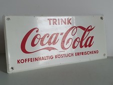 Altes Blechschild Trinkt Coca Cola Köstlich Reklameschild Original 60er Jahre