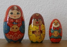 Russische Matrjoschka. Babuschka. Märchen-Matroschka "Der Kloss"! 3 Holz-Puppen!