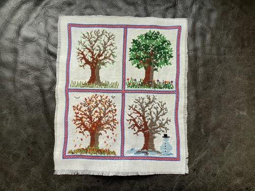 Stickmustertuch jahreszeiten - stickmustertuch, 4