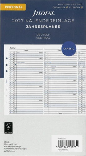 Filofax kalendereinlage - filofax,