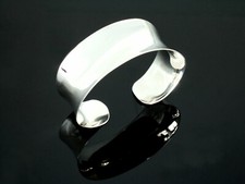 925 Sterling Silber Armreif Armspange Armband Verstellbar Breit Damen Schmuck