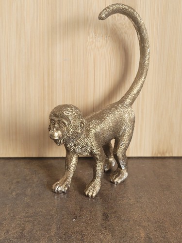 Dekofigur affe gold 11x14 - gold,